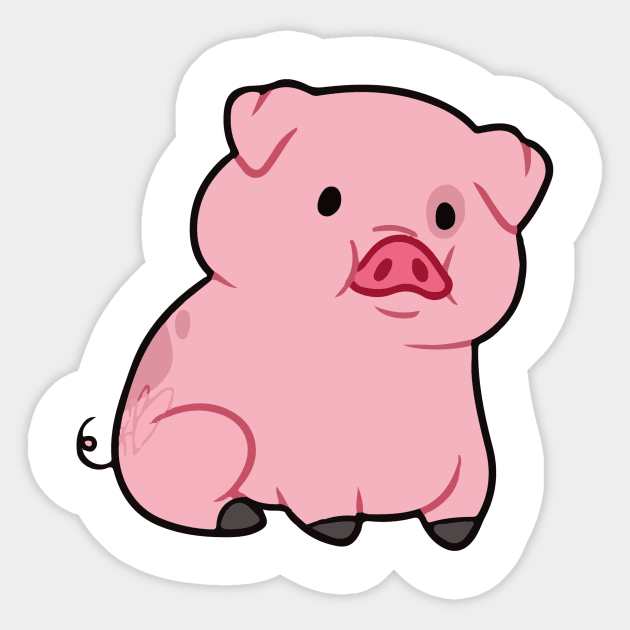 Waddles Pig Cartoon fall in love Sticker by ngoclucbkhn